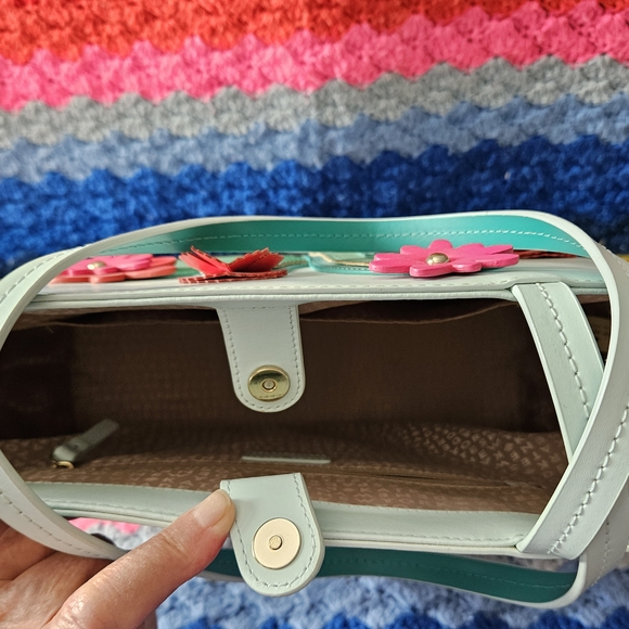 Kate Spade New York 'New Horizons Cactus Little Len Island Waters' Leather Tote - Picture 8 of 15